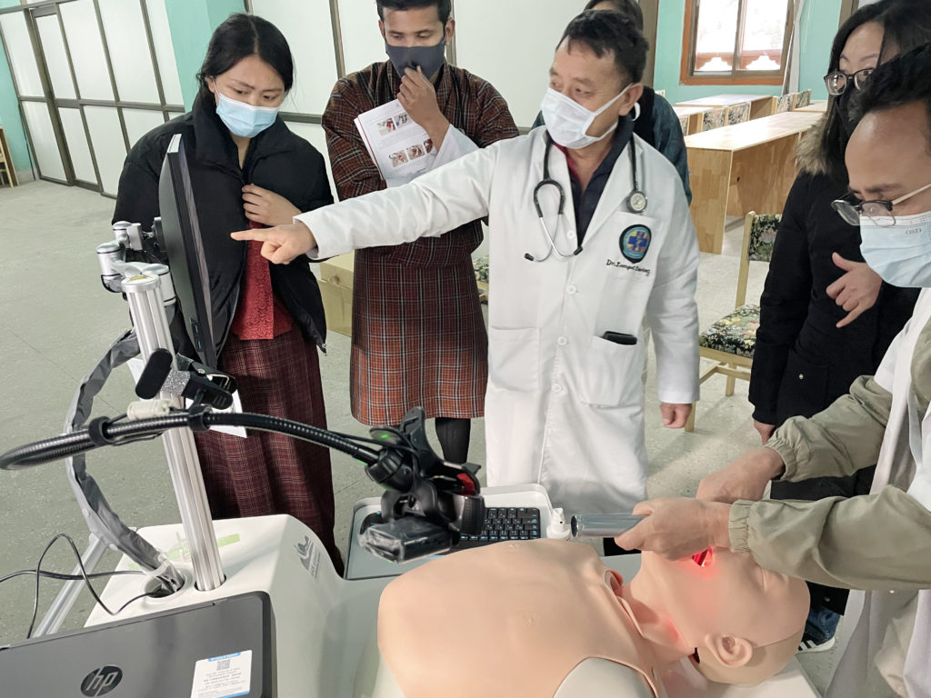 Demonstration of Kyoto Kagaku simulation equipment Khesar Gyalpo University of Medical