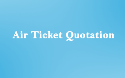                                                        Air Ticket Quotation