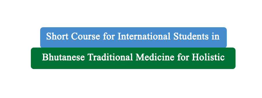 Short Course Program in Bhutanese Traditional Medicine for Holistic Wellness for International Students