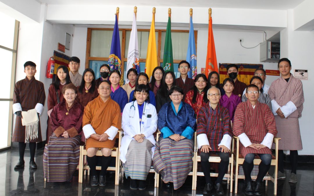 Health Minister Dasho Dechen Wangmo interacts with 1st Batch MBBS Students of KGUMSB