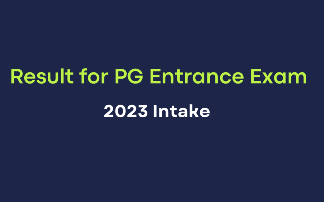 PG Resident Entrance Exam Result
