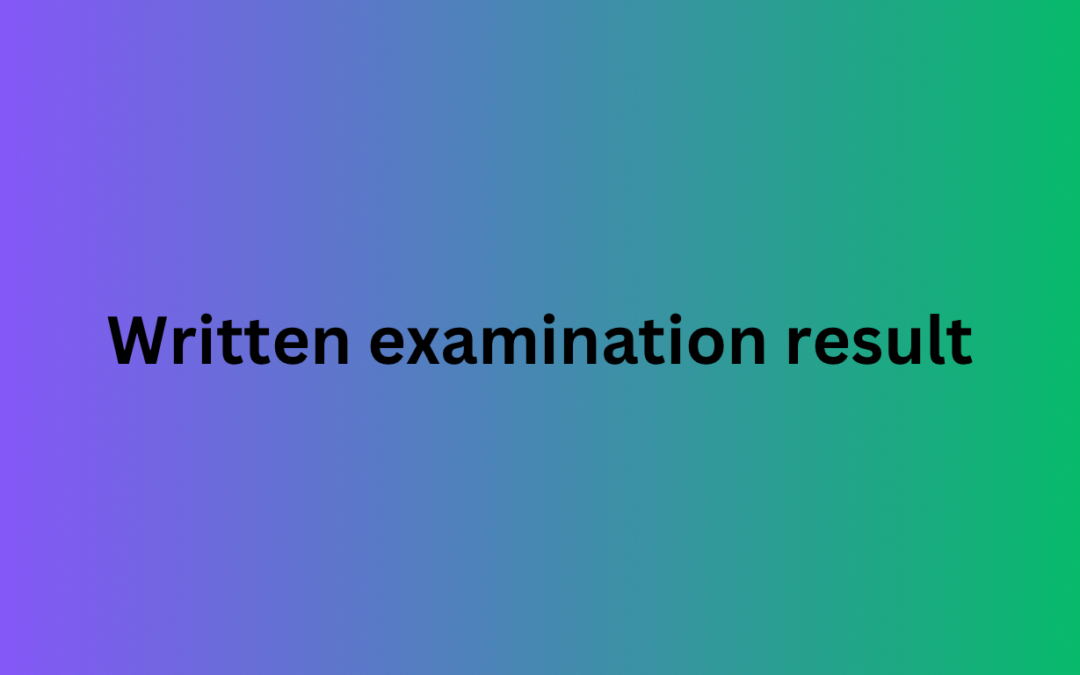 Written examination result
