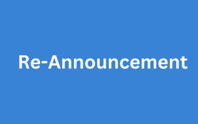 RE-ANNOUNCEMENT