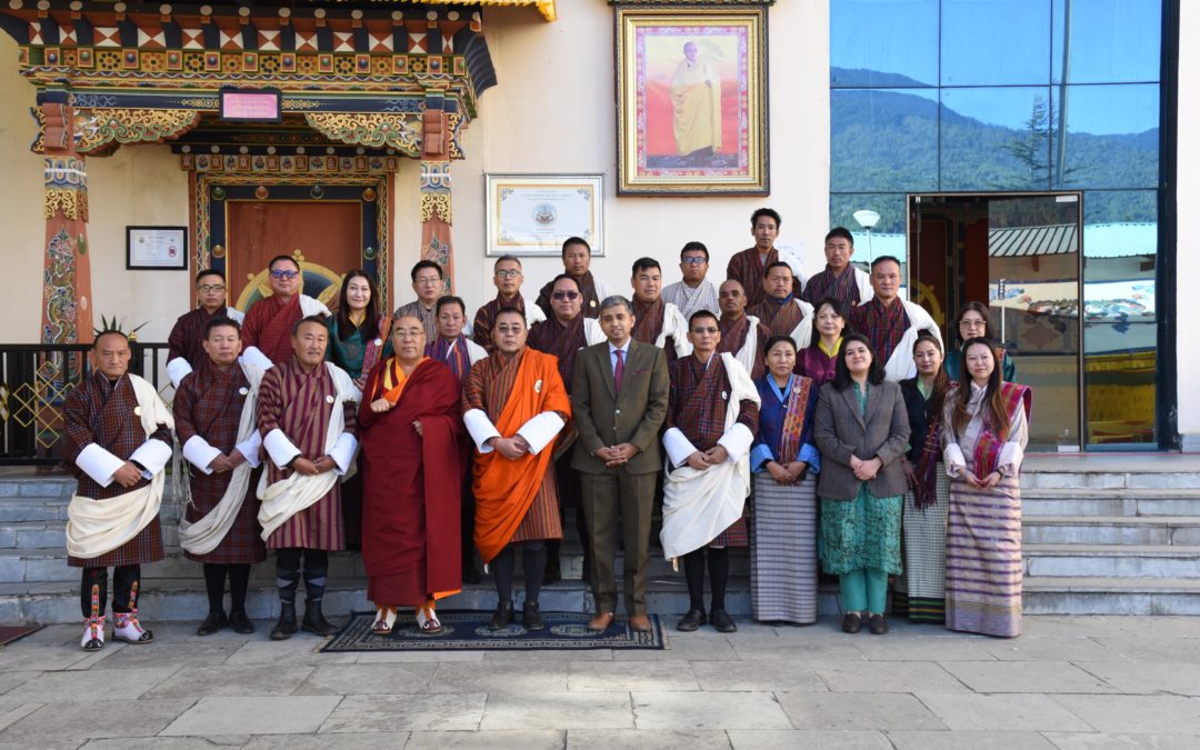 Salang-Tendrel (ground breaking ceremony) for the construction of Girls Hostel for Faculty of Traditional Medicine, Kawajangsa